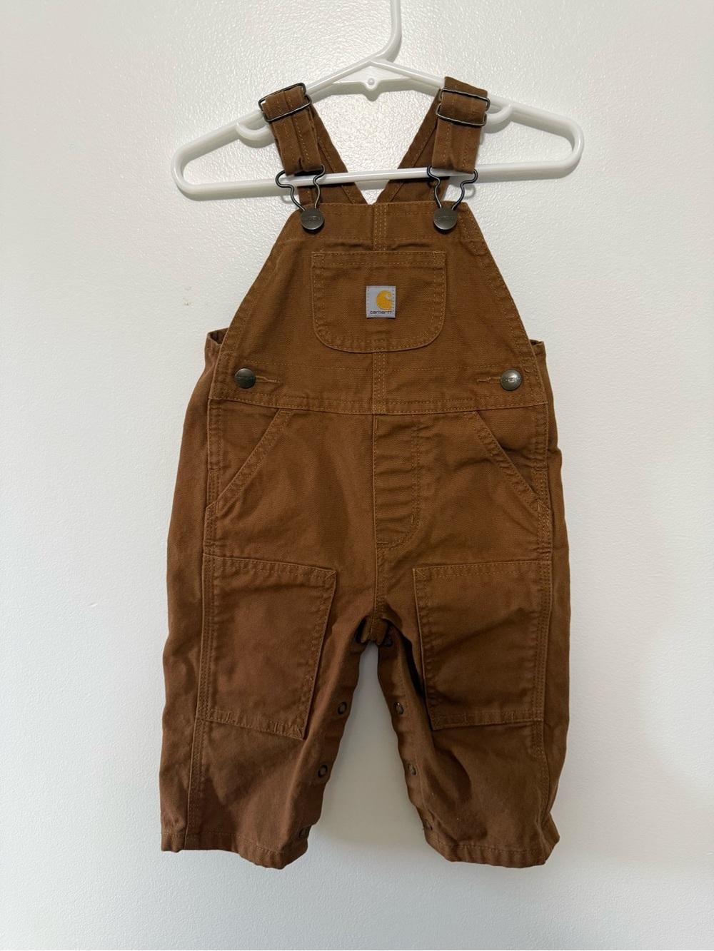 Carhartt Brown Toddler Canvas Overalls with Pockets